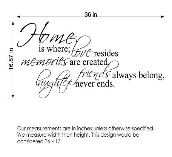 Home Is Where Love Resides Wall Quotes™ Decal