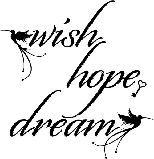 Wish Hope Dream Beautiful Wall Decals